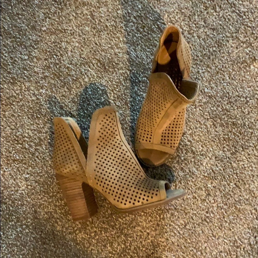 Peep toe booties